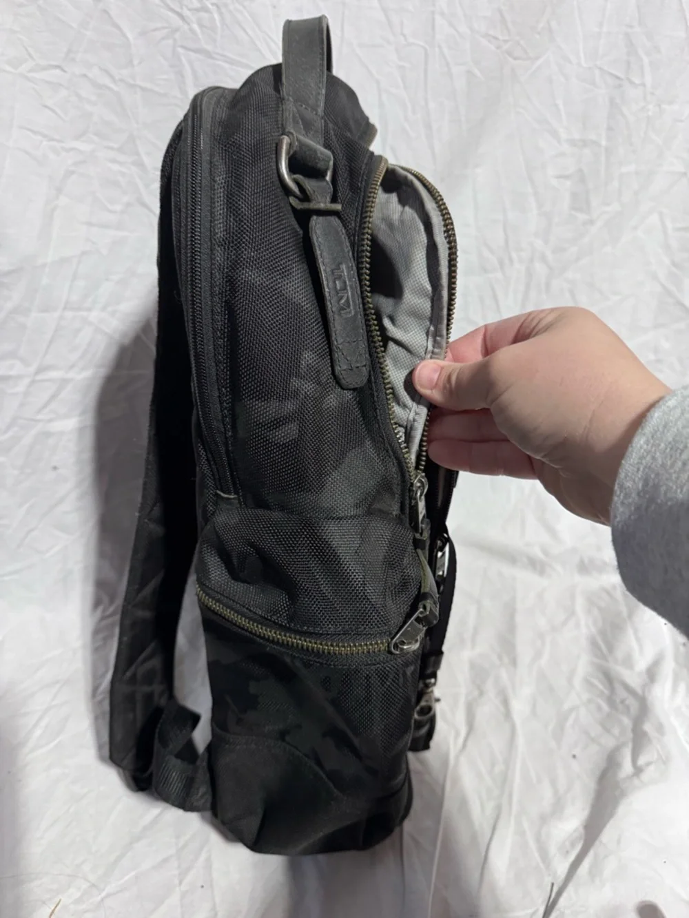 Tumi black camo laptop carry on backpack